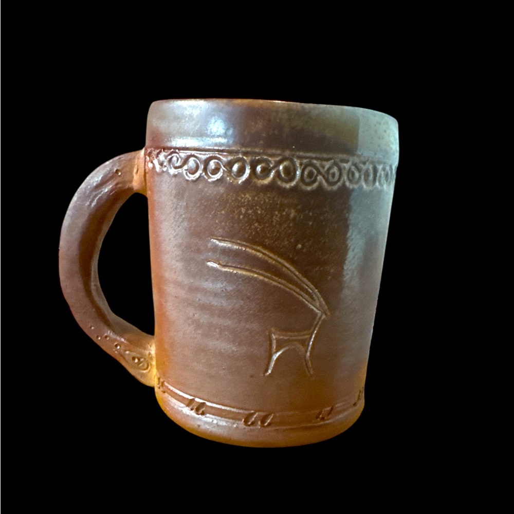 Beautiful Large  Hand thrown Pottery Mug. Use as decor or planter. (3-M)